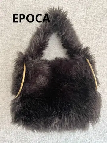 에포카 복슬복슬 퍼 토트백 그레이