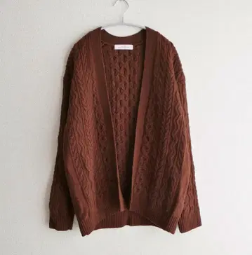 그린 레이블 릴랙싱 아란 니트 가디건