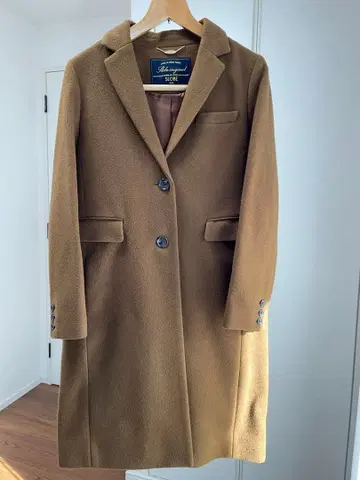 SLOBE 울 체스터 코트 브라운