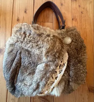 모리걸 페어리 그런지 퍼 레이스 핸드백 coquette