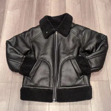 가죽 보아 리버서블 자켓 숏 기장