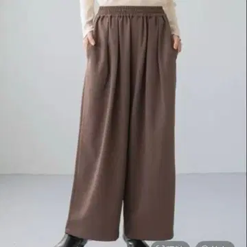 로리즈팜 LOWRYSFARM 울 초이 이지 팬츠 브라운 M