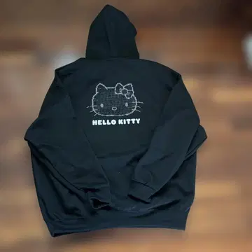 헬로키티 큐빅 후드티 블랙 3L 사이즈