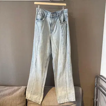 ZARA 스트레이트 데님 라이트 블루 EUR 40