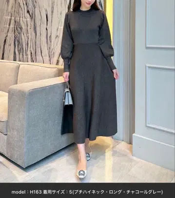 [ 오카베 아유미 씨 콜라보 ] 선택 가능한 3가지 타입 니트 원피스