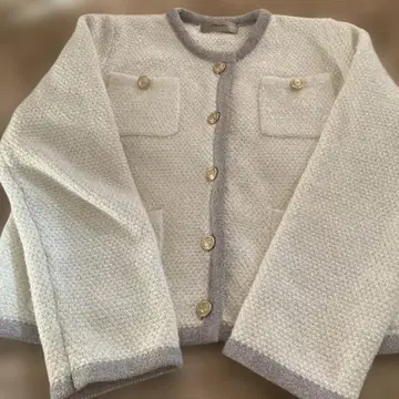 JUSGLITTY 노카라 니트 자켓