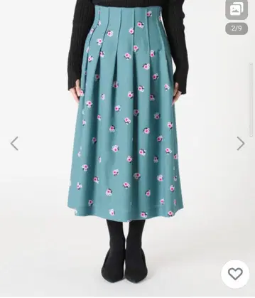 IENA La Boucle 플라워 플레어 스커트 38