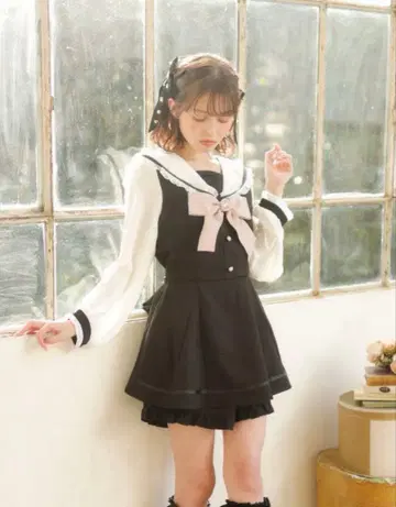 LIZLISA 세일러 카라 셋업 블랙 리즈리사 지뢰계 양산형