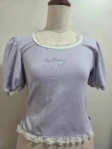 릴릴리 Starry 퍼프 슬리브 T셔츠 라벤더