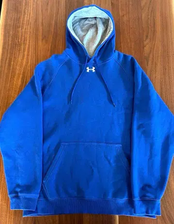 UNDER ARMOUR 언더아머 후드티 블루 센터 로고 M