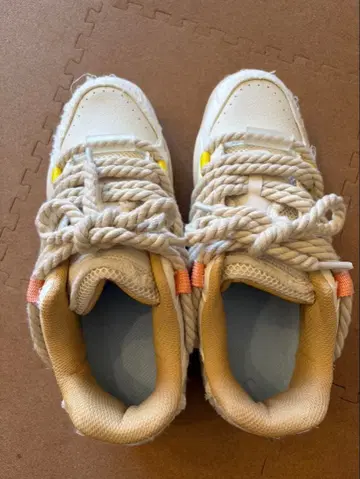 MULTI-COLOR ROPE LACE CHUNKY SNEAKERS