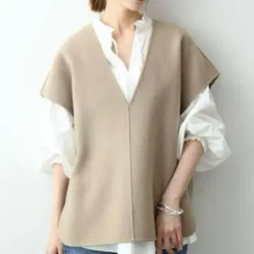 SLOBE IENA 더블 페이스 베스트 베이지