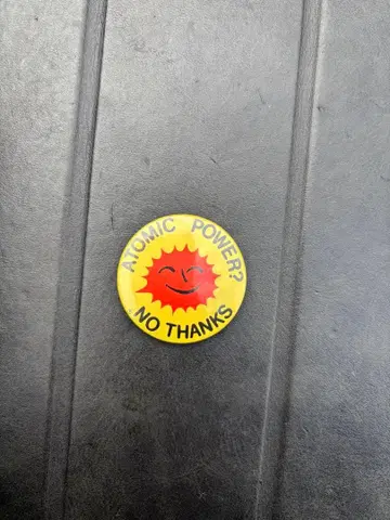 당시물 빈티지 Vintage '원전? 사절' 캔뱃지 70s 80s
