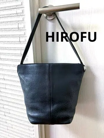 히로후 올 가죽백 핸드백 숄더백 네이비