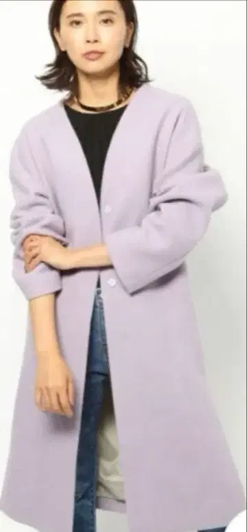 새상품급! 밴야드 스톰 V넥 노카라 코트 벌룬 슬리브