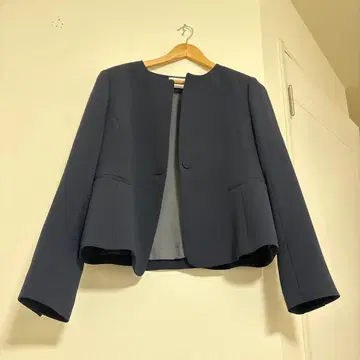 CELFORD 네이비 노카라 자켓 38