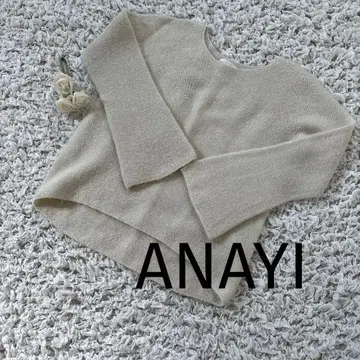 [ 새상품급 ] ANAYI 모헤어 아이보리 라메 니트 38