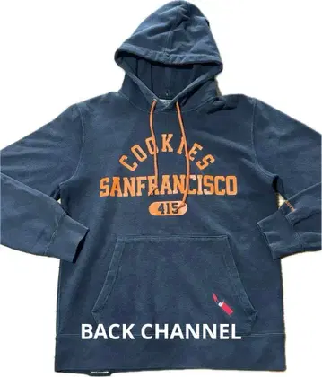 BackChannel 네이비 후드 부착 후드티