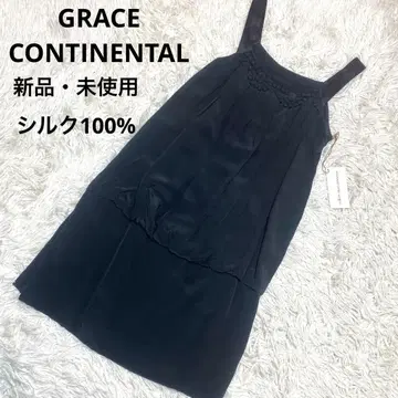[ 새상품 ] 그레이스 콘티넨탈 슬리브리스 원피스 블랙 실크 세레모니