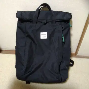 블랙 롤탑 백팩