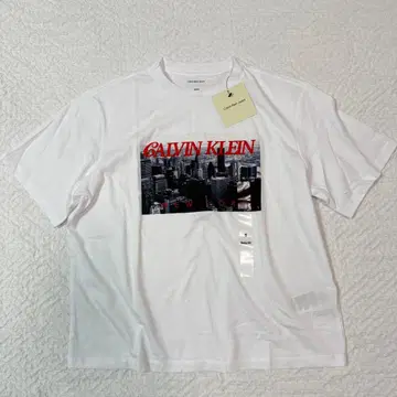 미사용 새상품! CALVIN KLEIN 캘빈클라인 화이트 T셔츠 S