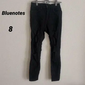 Bluenotes [ 8 ] 블랙 스키니 팬츠 데미지 진