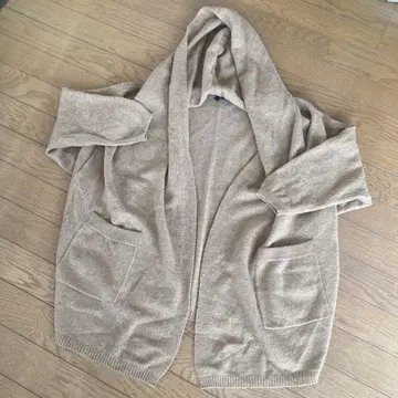 투모로우랜드 맥피 울 캐시미어 후드 부착 니트 가디건 루즈핏