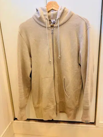 LOOPWHEELER Lowercase 별주 베이지 후드티 L