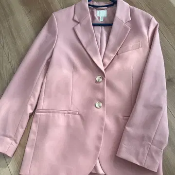 H&M 핑크 테일러드 자켓 XS