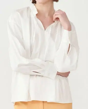 새상품급 Ballsey 하이 카운트 새틴 넥 프릴 블라우스