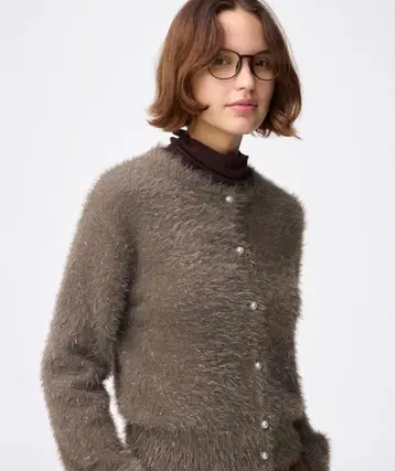 샤이니 크루넥 가디건