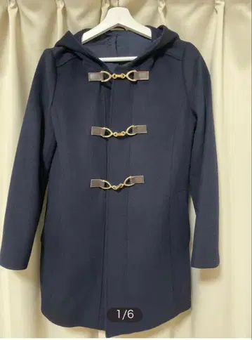 ANAYI 아나이 네이비 후드 부착 더플 코트