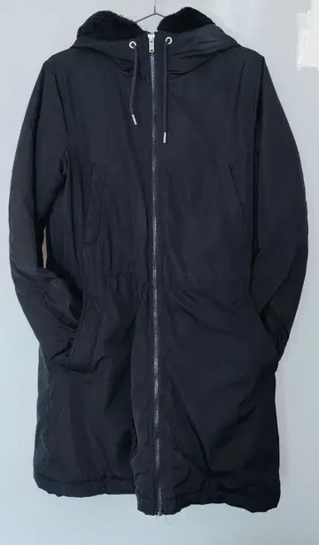 GAP 후드 부착 블랙 다운 코트 M