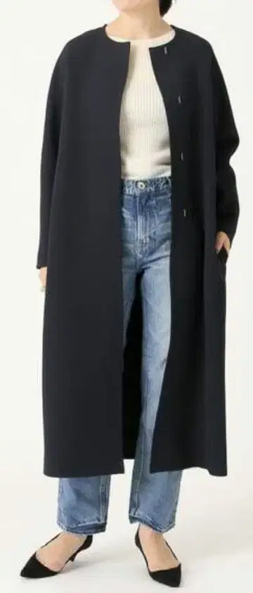 VERMEIL par iena 트리플 크로스 노카라 코트 38