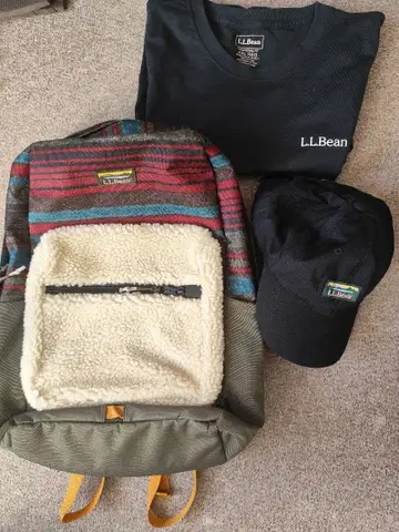 L.L.Bean 백팩, 티셔츠, 캡 3종 세트