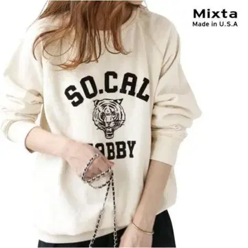 Mixta S.O.CAL TIGER 맨투맨 아이보리