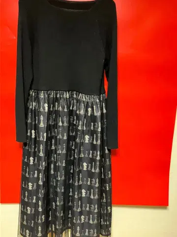 So close 체스 프린트 롱 원피스