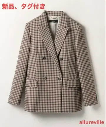 [ 새상품, 택 포함 ] allureville 체크 무늬 테일러드 자켓
