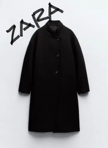 ZARA 롱 코트 BLACK 택 포함 새상품