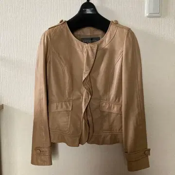 BODY DRESSING Deluxe 천연 가죽 노카라 자켓 38