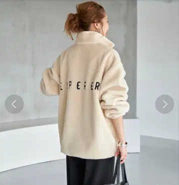 spick & span 백 로고 보아 블루종 내추럴 36