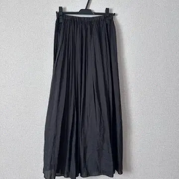 IENA 이에나 빈티지 새틴 맥시 스커트 블랙 M