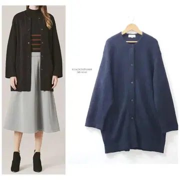 새상품급 최근 모델 매킨토시 더블 페이스 니트 아우터 블랙