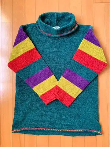 몰 스웨터 그린 컬러풀 크리스마스 몰얀 몰니트