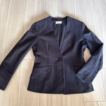 PLST 노카라 자켓 네이비 M 사이즈