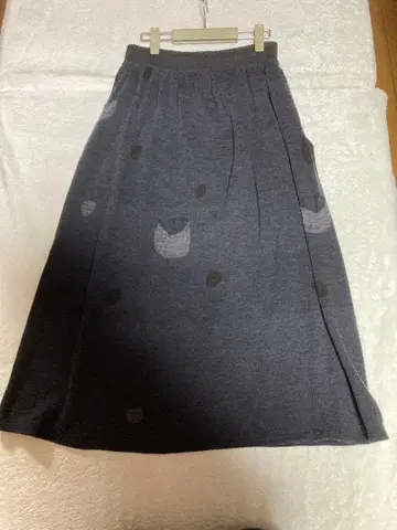 사토 섬유 m&kyoko 리버서블 롱 스커트 니트 도트