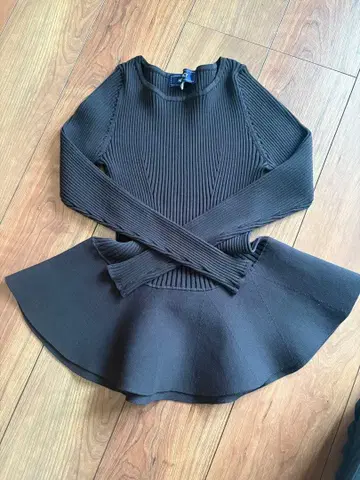 M'S GRACY 페플럼 니트 리본 38