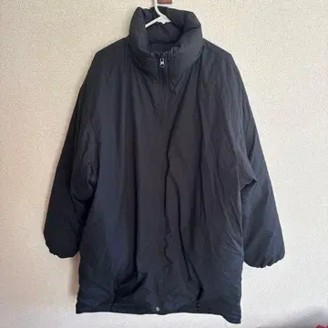 블랙 스탠드 카라 다운 자켓 S-M 무인양품 발수