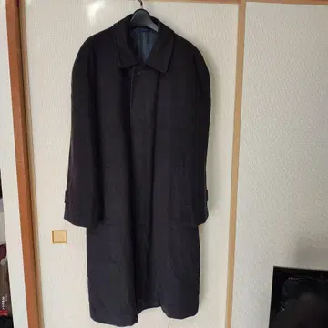 MENS 캐시미어 100% 스텐카라 코트 네이비