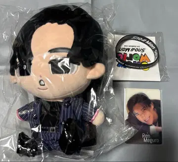 스노우맨 메구로 렌 스노치루 BIG 봉제 인형 러버 밴드 흘끗 카드